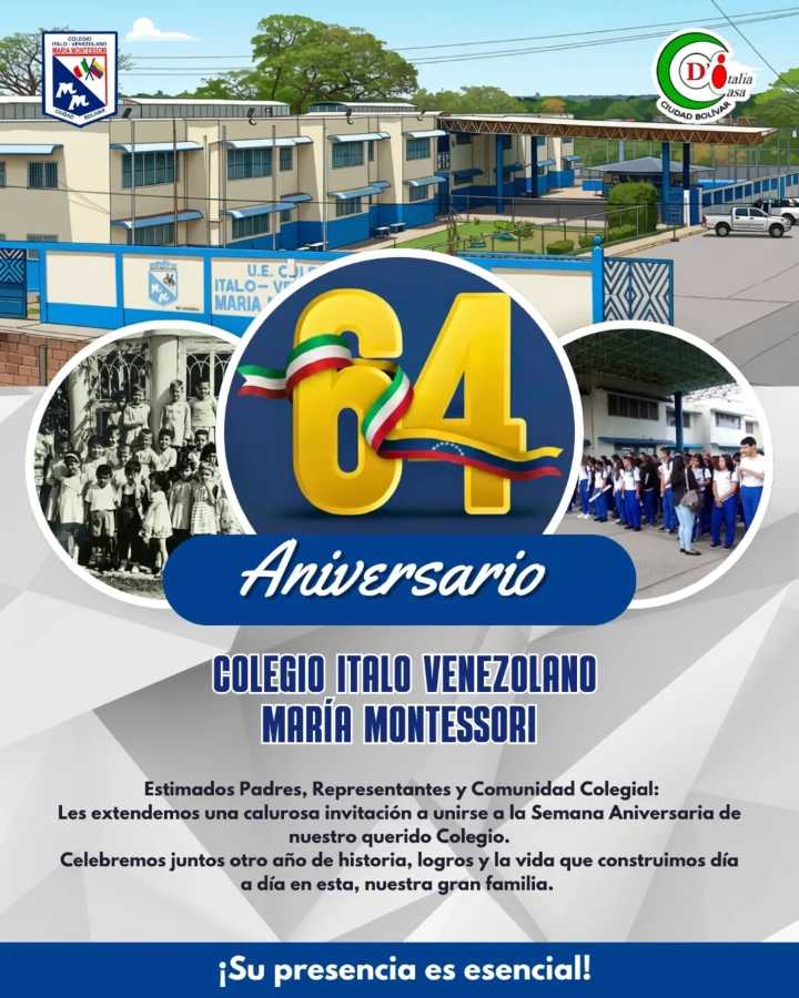 El Colegio Italo Venezolano “María Montessori” celebra su Semana Aniversaria