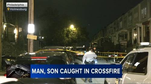 Father and son caught in crossfire during shooting in Philadelphia's Holmesburg section