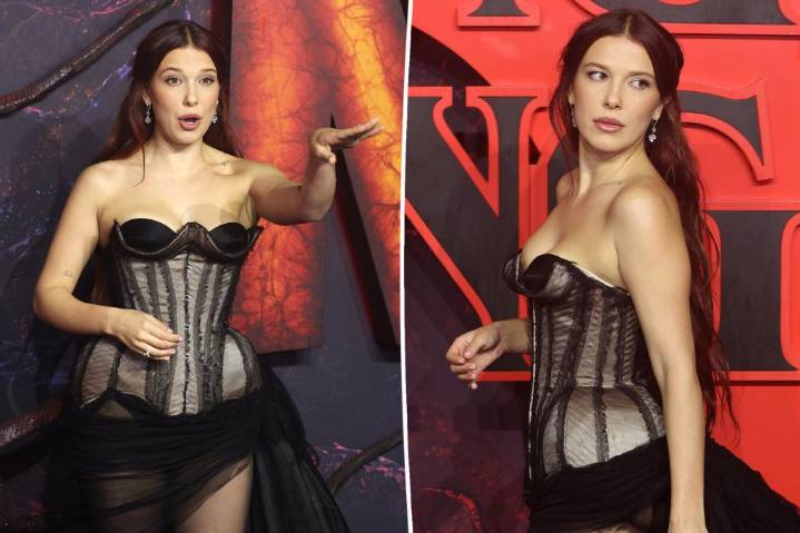 Watch Millie Bobby Brown clap back at photographers telling her to smile at 'Stranger Things' Season 5 London premiere