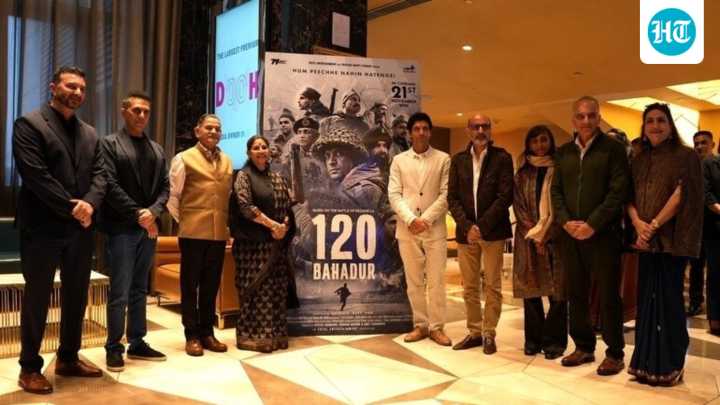 Farhan Akhtar hosts exclusive screening of 120 Bahadur for Army Chief