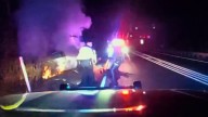 New Jersey officers rescue man from crashed, burning vehicle