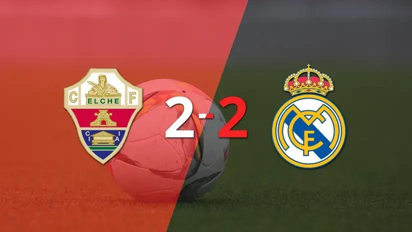 LaLiga EA Sports: Real Madrid rescató un empate agónico frente a Elche