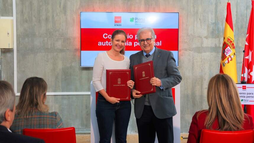 Dávila firma un convenio con Plena Inclusión Madrid para apoyar a 38 personas con discapacidad