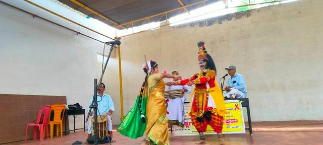 HIV/AIDS awareness programme through yakshagana held at MPM College, Karkala