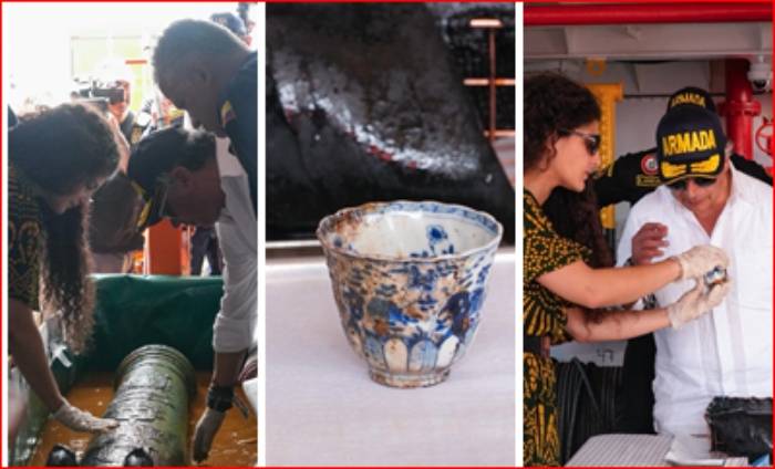 Galeón San José: 5 piezas arqueológicos recolectadas