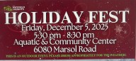 Mayfield Hts. Holiday Fest to be held outdoors Dec. 5 at Aquatics & Community Center