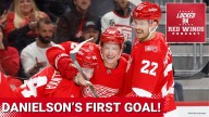 Nate Danielson scores his FIRST NHL goal in Detroit Red Wings win over the Seattle Kraken