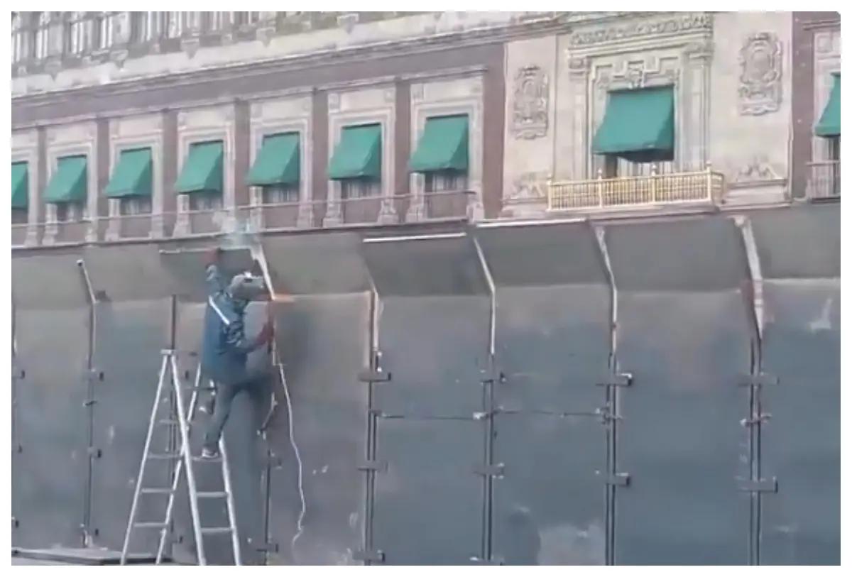 Blindan Palacio Nacional con vallas de casi 3 metros ante marcha de la Generación Z y movilizaciones de la CNTE