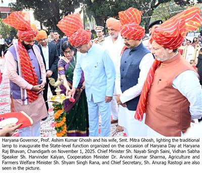 *Haryana Raj Bhavan Celebrates 60th State Foundation Day with Great Enthusiasm*