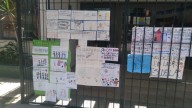 Con carteles los alumnos de la Escuela 38 reclamaron seguridad tras sufrir su tercer robo