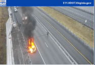 Vehicle fire on I-64 eastbound in Chesapeake causes delays