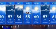 Cloudy and cool Thursday, Showers return before the weekend