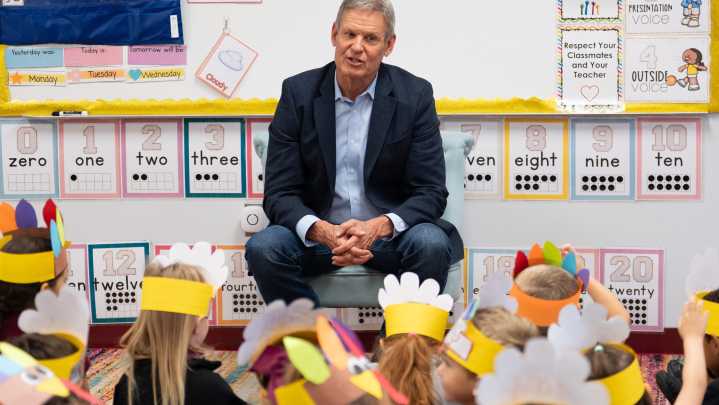 Gov. Bill Lee visits Clarksville Christian School before Thanksgiving