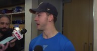 Matthew Kessel describes his game-winning goal for Blues on Tuesday vs. Flames