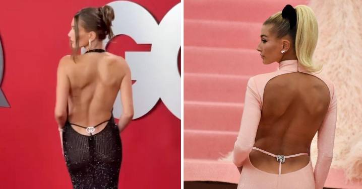 Hailey Bieber Wears Nothing But Sheer Thong Dress in Nod to 2019 Met Gala Look: Photos