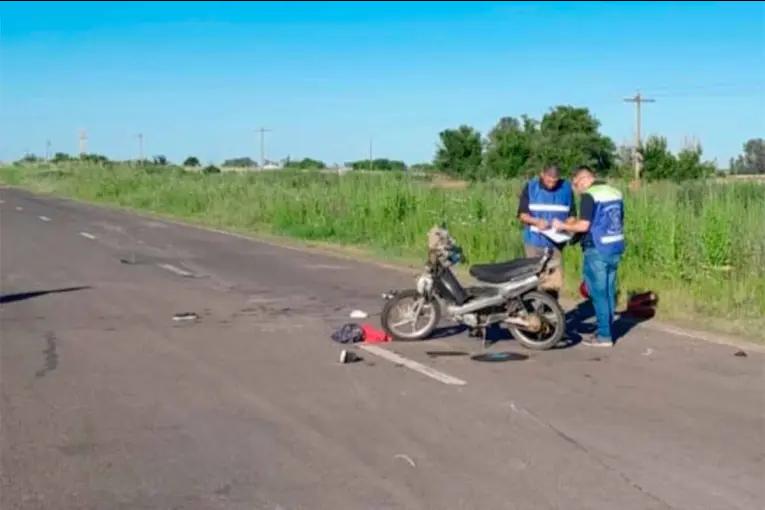 Iban cuatro en una moto en un sector no habilitado de la ruta 18: una beba sufrió traumatismo de cráneo