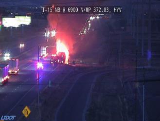 TRAFFIC ALERT: Semi-trailer fire causes delays in Honeyville