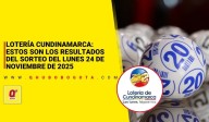 Lotería Cundinamarca: estos son los resultados del sorteo del lunes 24 de noviembre de 2025