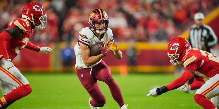 Commanders WR Luke McCaffrey out after opening kickoff shoulder injury