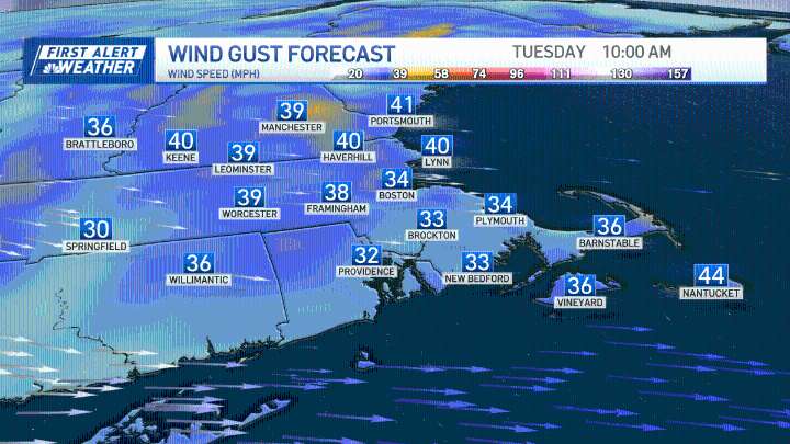 Boston MA weather forecast today: Gusty winds, chilly air