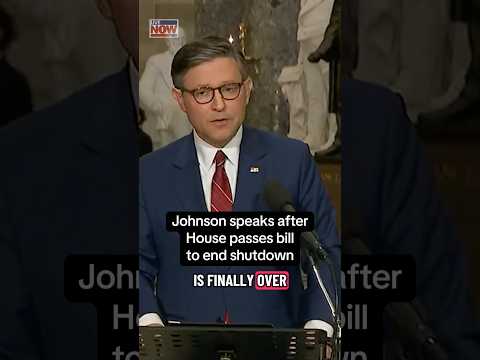 Johnson speaks after House passes shutdown bill