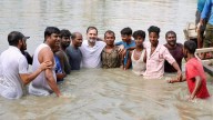 Rahul jumps into muddy pond, interacts with fishermen in poll