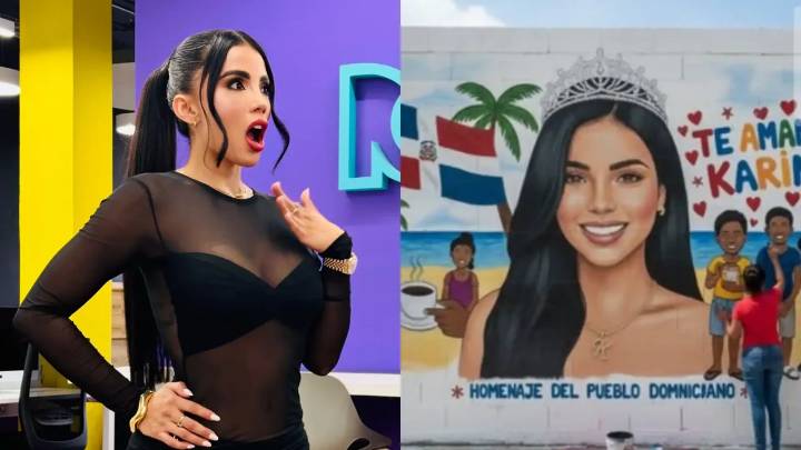 ¡VIRAL! fans pintan impresionante mural de Karina García en República Dominicana