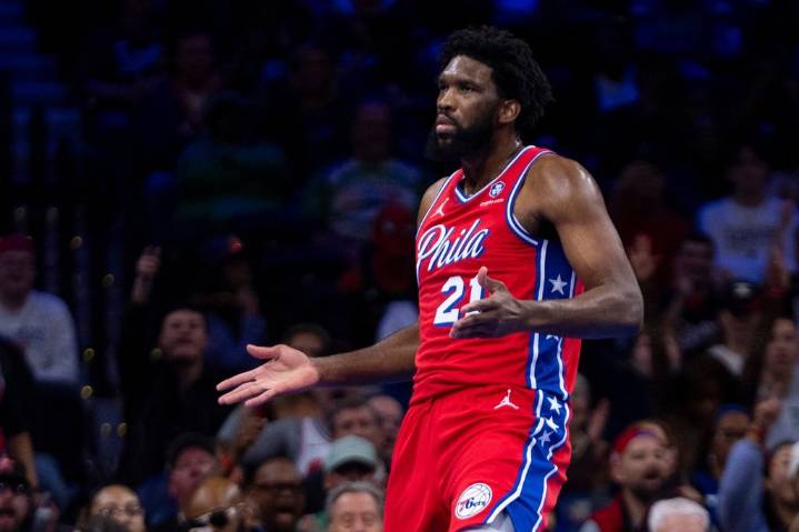 Philadelphia’s Joel Embiid is fined $50,000 for a lewd gesture during a game against Boston