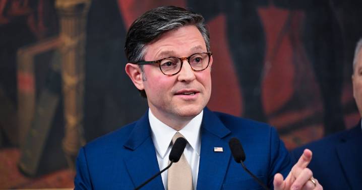 Mike Johnson Awkwardly Pushes Back on Trump’s All