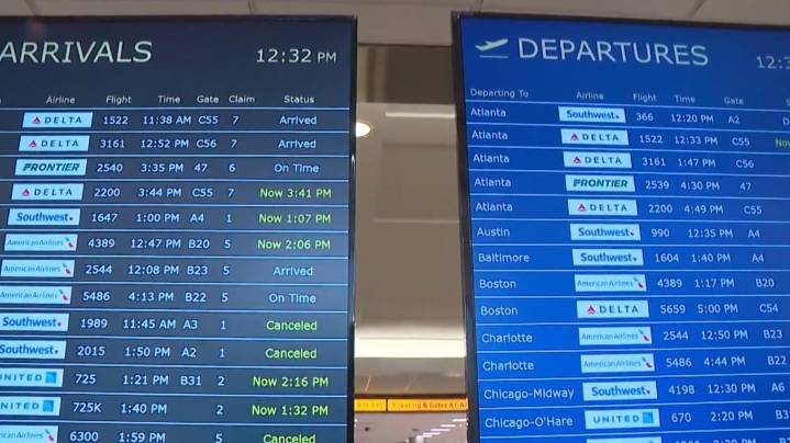 Chaotic weekend leaves air travelers stranded, more cancelations to come