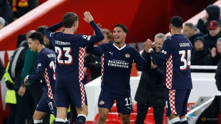 PSV Eindhoven stun Liverpool with 4-1 thrashing at Anfield