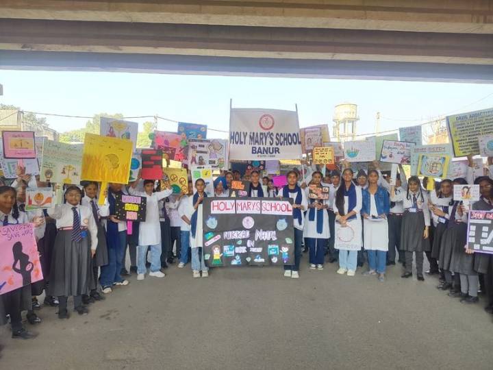 Holy Mary's School, Banur, put up Nukkad Natak on cyber vigilance