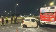 Accidente de tránsito entre bus Red y vehículo en la Autopista Central dejó un fallecido y tres heridos