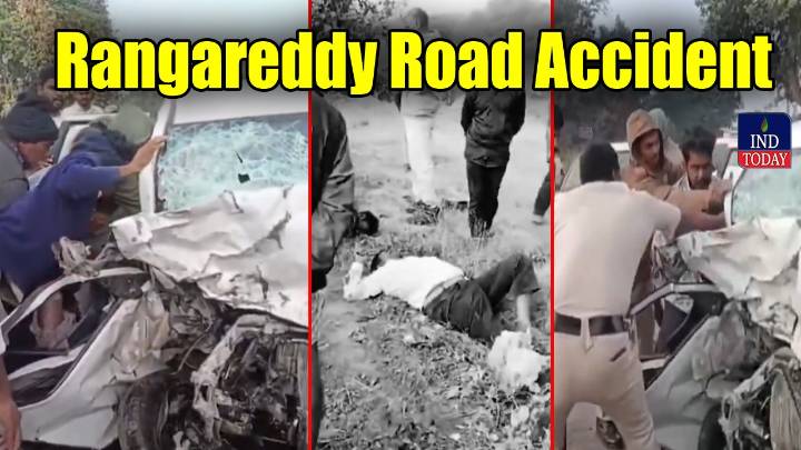 One Person Died In A Road Accident In Rangareddy: Five In Critical Condition