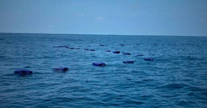 Se encuentran casi mil millones de pesos en cocaína flotando en el mar de Michoacán