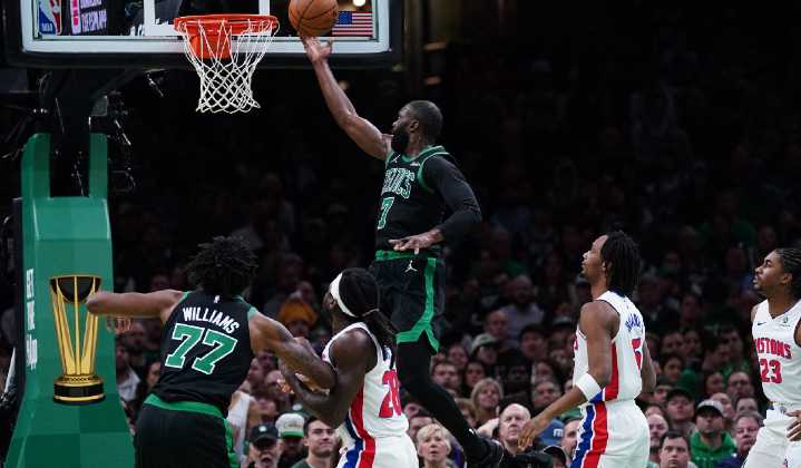 ¡Sorpresa en la NBA! Jaylen Brown brilla en la victoria de los Celtics a Pistons