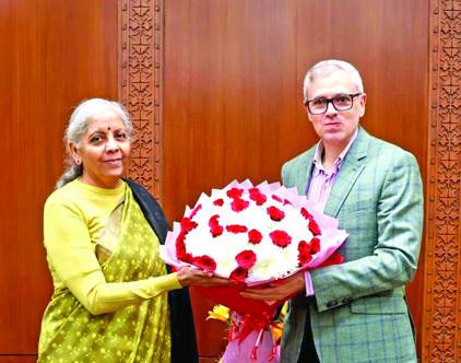 Omar meets Union Finance Minister; seeks stronger developmental support for J&K