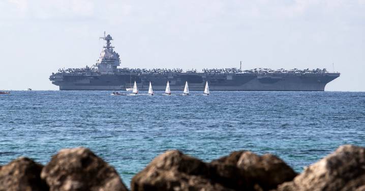 U.S. aircraft carrier arrives in the Caribbean Sea in major buildup near Venezuela