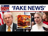 Trump, Karoline Leavitt clash with 'fake news' over Thanksgiving prices