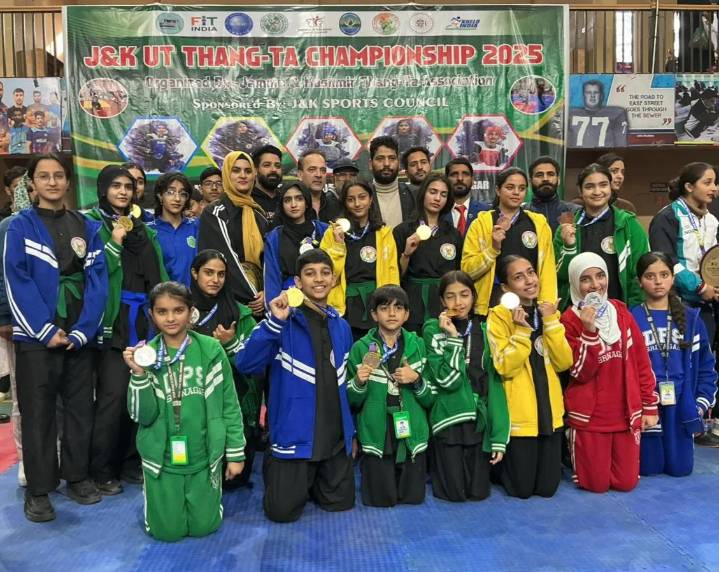 DPS Srinagar team achieves victory at J&K UT Thang Ta C’ship 2025