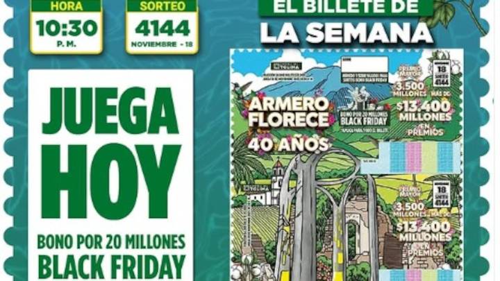 ¿Jugó la Lotería del Tolima? Estos fueron los números ganadores del 18 de noviembre