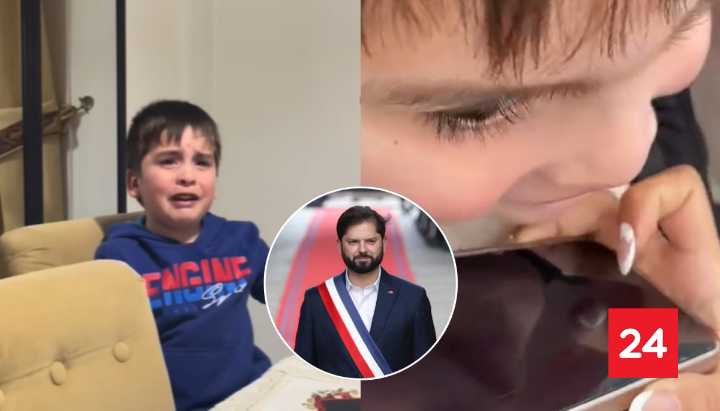 VIDEO | La invitación del Presidente Boric a niño de 5 años que lloró por fin de su gobierno