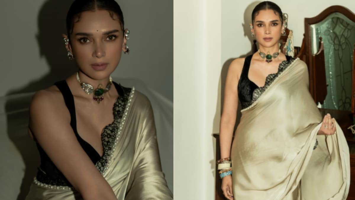 Aditi Rao Hydari’s Photo In Stunning Saree Has Husband Siddharth Screaming: ‘Marjaavaan’