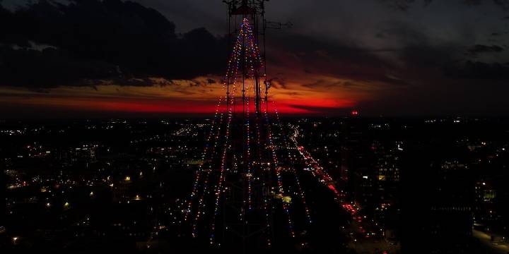 LOOK: WIS turns on tower lights to help kick off holiday season