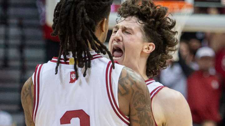 Indiana basketball win vs Kansas State, Conor Enright defense, Reed Bailey points