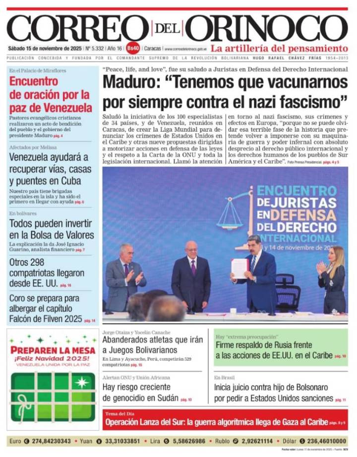 Edición Impresa Correo del Orinoco N° 5.332