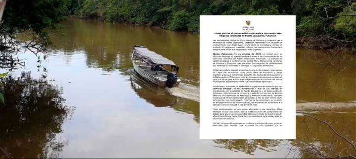 Comunidades indígenas llevan medio año confinadas en Puerto Leguízamo, Putumayo: esta es la crítica situación en una región inundada por disidencias