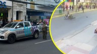 Carabinero es atropellado por moto en medio de controles al comercio ambulante: Cámaras de seguridad captaron el momento