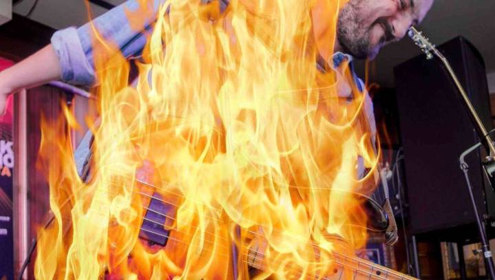 Church Bassist Tragically Bursts Into Flames While Warming Up With Black Sabbath Riff