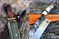 Artesano entrerriano crea cuchillos inspirados en Milei, Perón y San Martín